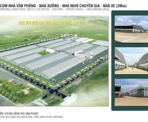 CỤM NHÀ VĂN PHÒNG - NHÀ XƯỞNG - NHÀ NGHỈ CHUYÊN GIA - NHÀ XE